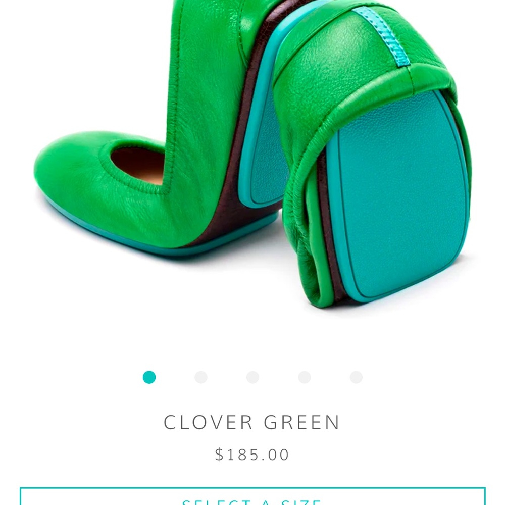 Green clover Tieks size 10 EUC